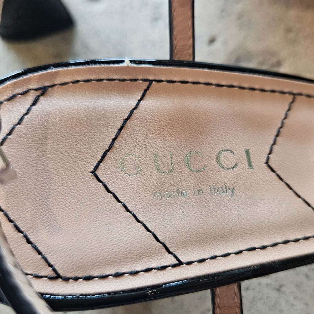 Gucci Pink Glitter Slingback Double G Pumps 55mm - Picture 4 of 8